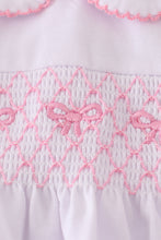Pink bow smocked bloomer set - ARIA KIDS