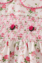 Pink rose hand smocked bloomer set - ARIA KIDS
