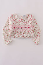 Pink rose hand smocked pants set - ARIA KIDS