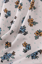 Blue floral print bamboo dress - ARIA KIDS
