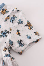 Blue floral print bamboo dress - ARIA KIDS