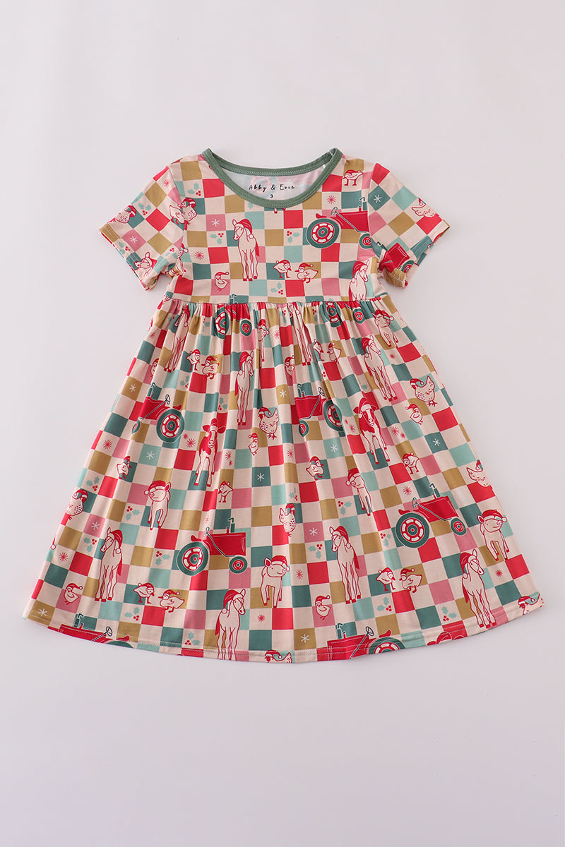 Checkered bamboo dress - ARIA KIDS