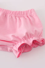 Pink floral print ruffle bloomer set - ARIA KIDS
