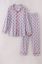 Blue santa claus bamboo dad pajamas set - ARIA KIDS