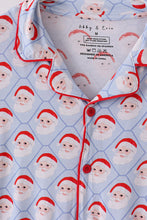 Blue santa claus bamboo dad pajamas set - ARIA KIDS