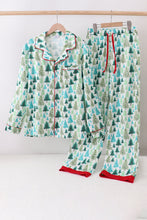 Green christmas tree print dad pajamas pants set - ARIA KIDS