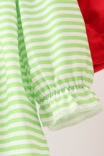 Green christmas grinch embroidery girl bloomers set - ARIA KIDS