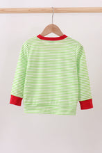 Green christmas grinch embroidery boy top - ARIA KIDS