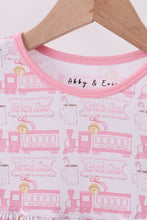 Pink train bamboo pajamas dress - ARIA KIDS