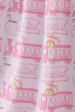 Pink train bamboo pajamas dress - ARIA KIDS