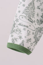 Green christmas tree print gown - ARIA KIDS