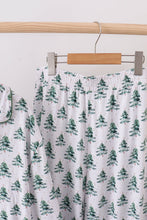 Green christmas tree bamboo mom&me pajama set - ARIA KIDS