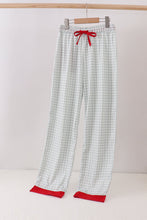 Sage gingham mom pajama pants - ARIA KIDS