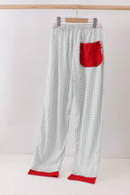 Sage gingham mom pajama pants - ARIA KIDS