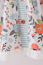 Mint floral stripe dress - ARIA KIDS