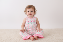 Floral tulip smocked ruffle romper - ARIA KIDS