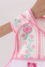 Floral tulip smocked ruffle romper - ARIA KIDS