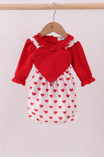 Red heart applique bubble set - ARIA KIDS
