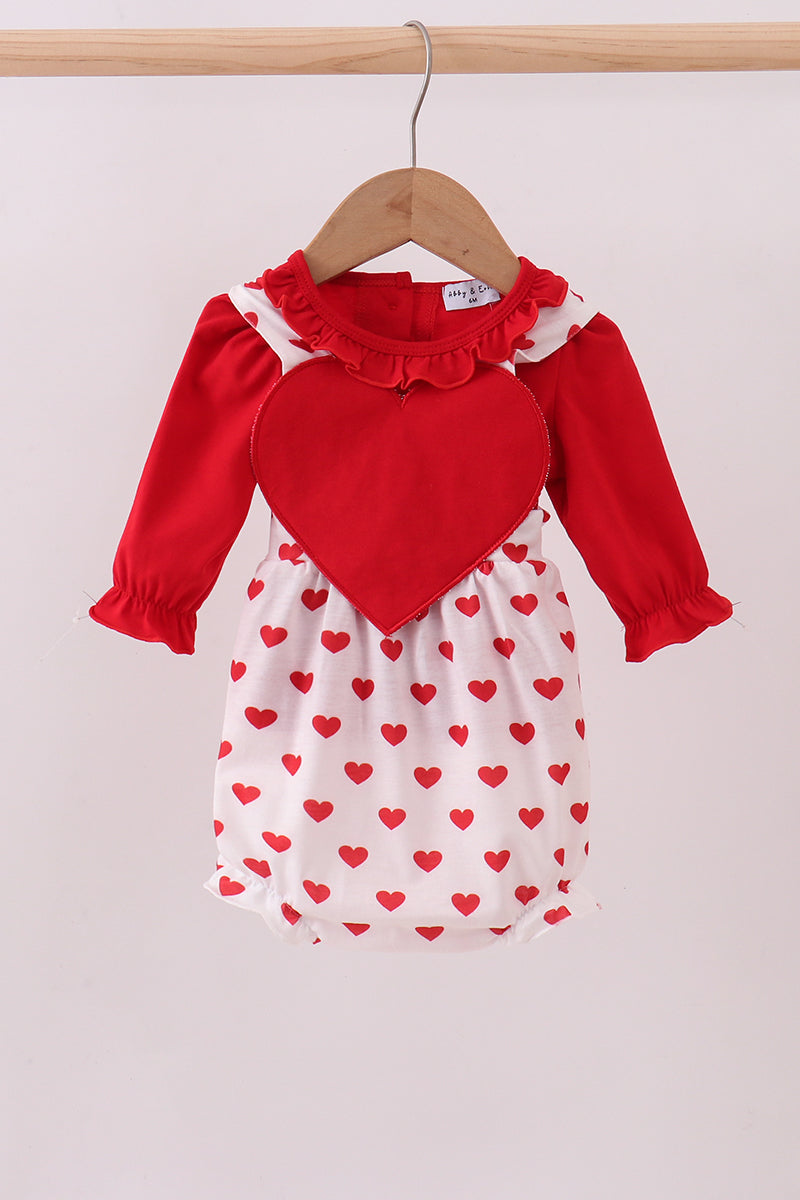 Red heart applique bubble set - ARIA KIDS
