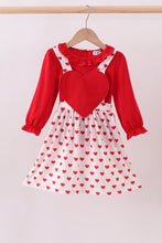 Red heart applique ruffle 2pc set - ARIA KIDS