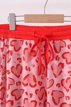 Red heart print bamboo pants - ARIA KIDS