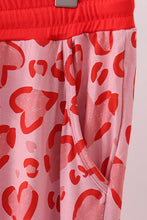 Red heart print bamboo pants - ARIA KIDS