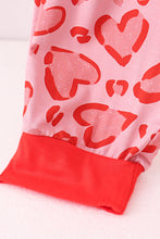Red heart print bamboo pants - ARIA KIDS