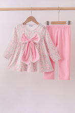 Pink bow floral pants set - ARIA KIDS