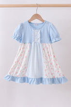 Blue floral ruffle dress - ARIA KIDS