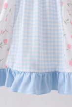 Blue floral ruffle dress - ARIA KIDS