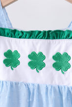 Blue clover embroidery swiss dot shorts set - ARIA KIDS