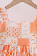 Orange Tennessee patchwork dress - ARIA KIDS