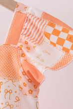 Orange Tennessee patchwork dress - ARIA KIDS