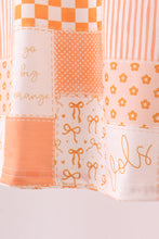 Orange Tennessee patchwork ruffle shorts set - ARIA KIDS