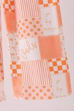 Orange Tennessee patchwork ruffle jumpsuit - ARIA KIDS