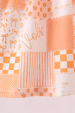 Orange Tennessee applique patchwork ruffle dress - ARIA KIDS
