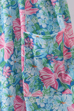 Blue I love MOMMY embroidery women dress - ARIA KIDS
