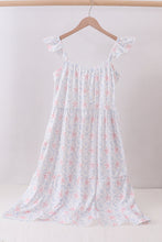 Blue starfish shell tiered women dress - ARIA KIDS