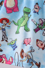 Blue character smocked ruffle bloomer set - ARIA KIDS