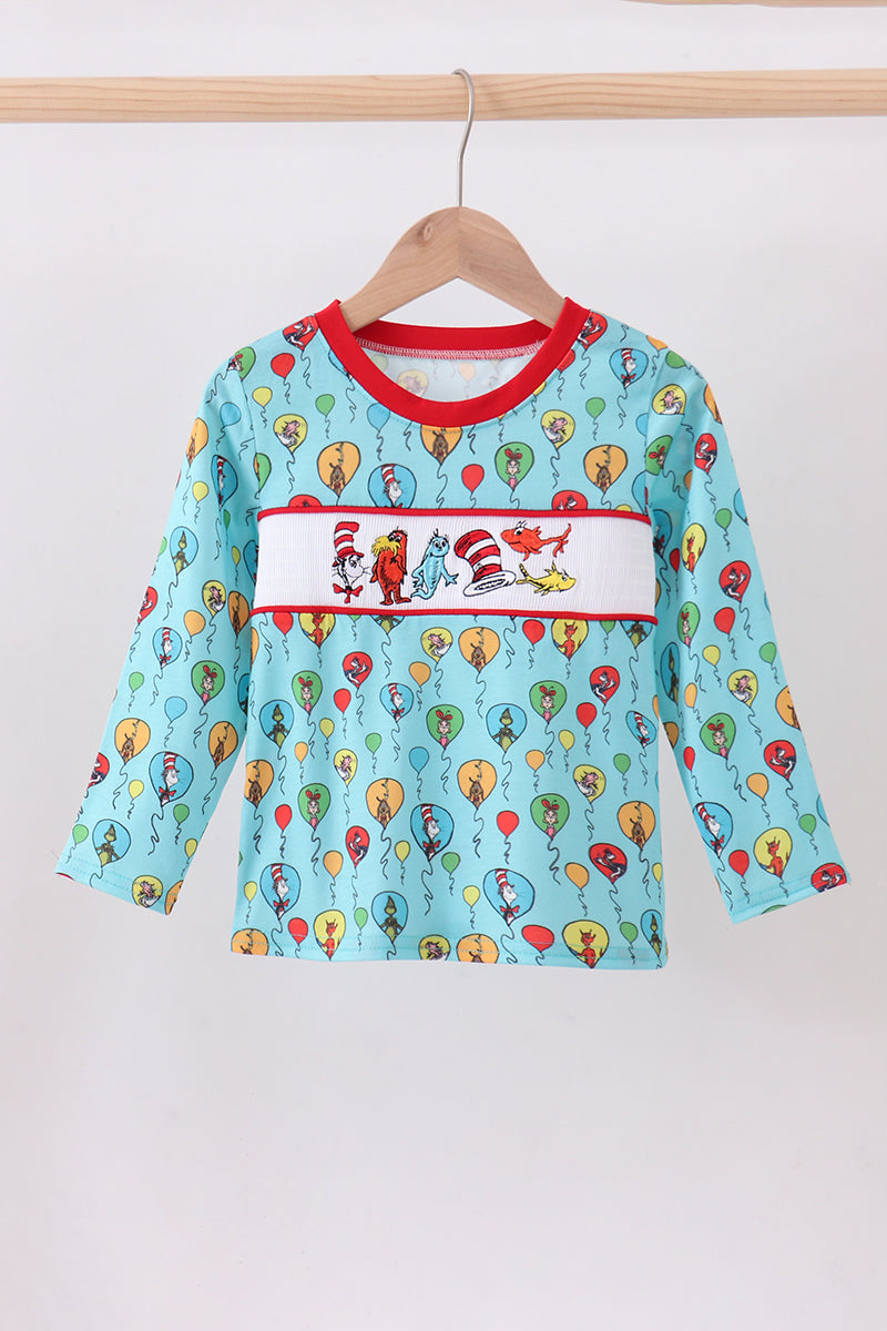 Mint Dr. Seuss smocked top - ARIA KIDS