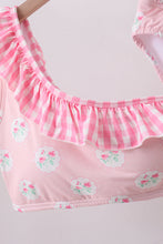 Pink rose ruffle 2pc women swimsuit - ARIA KIDS