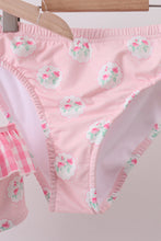 Pink rose ruffle 2pc women swimsuit - ARIA KIDS