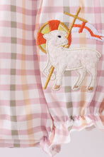 Lawb of god applique plaid bubble - ARIA KIDS