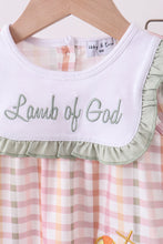 Lawb of god applique plaid bloomer set - ARIA KIDS