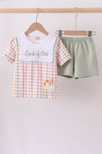Lawb of god applique plaid shorts set - ARIA KIDS