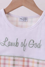 Lawb of god applique plaid shorts set - ARIA KIDS