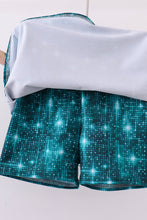 Teal glitter skort set - ARIA KIDS