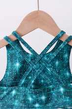 Teal glitter skort set - ARIA KIDS