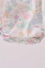 Purple floral happy easter embroidery bubble