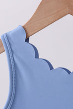 Blue active scalloped mom&me dress - ARIA KIDS